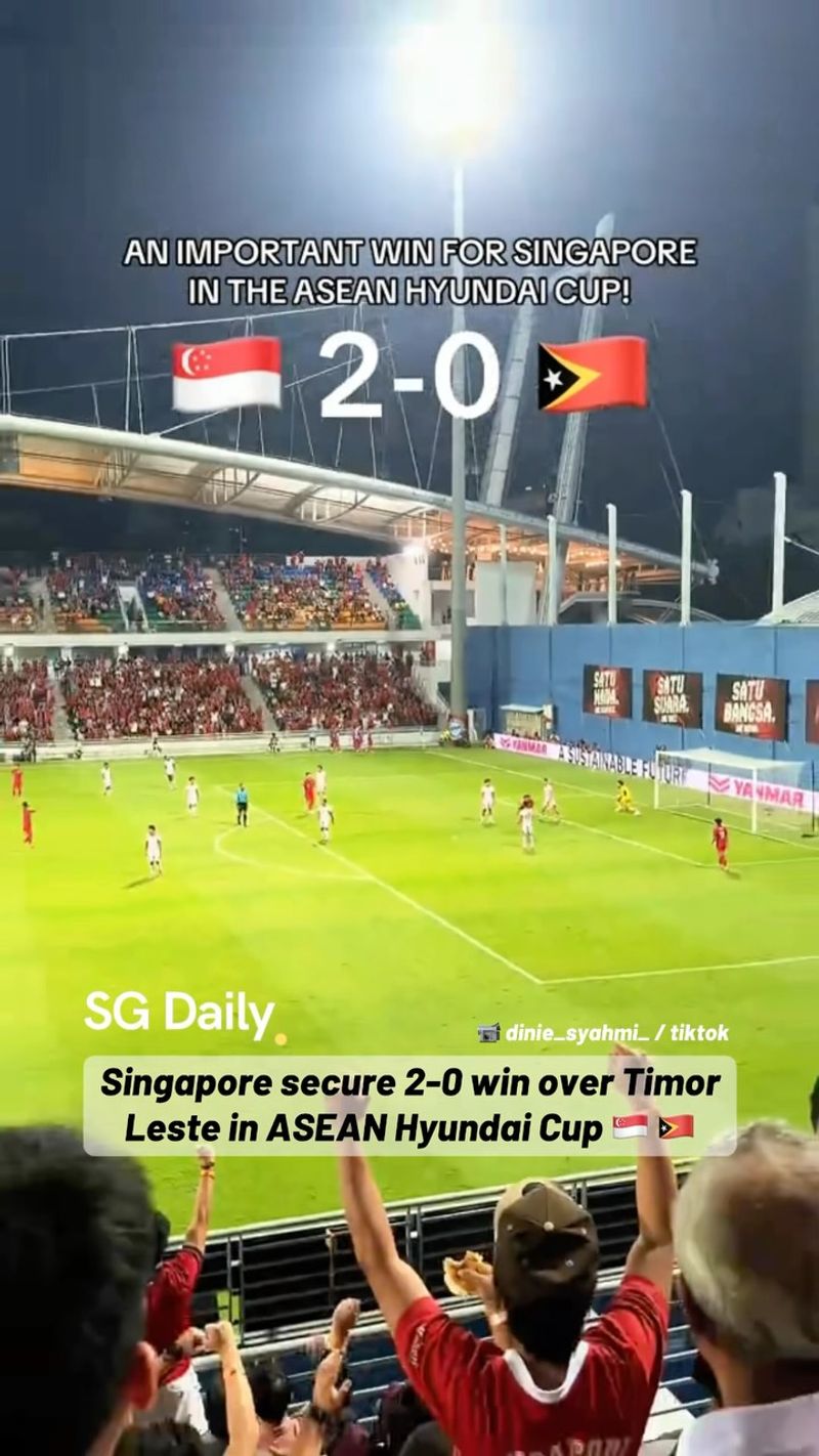 Singapore secure 2-0 win over Timor Leste in ASEAN Hyundai Cup