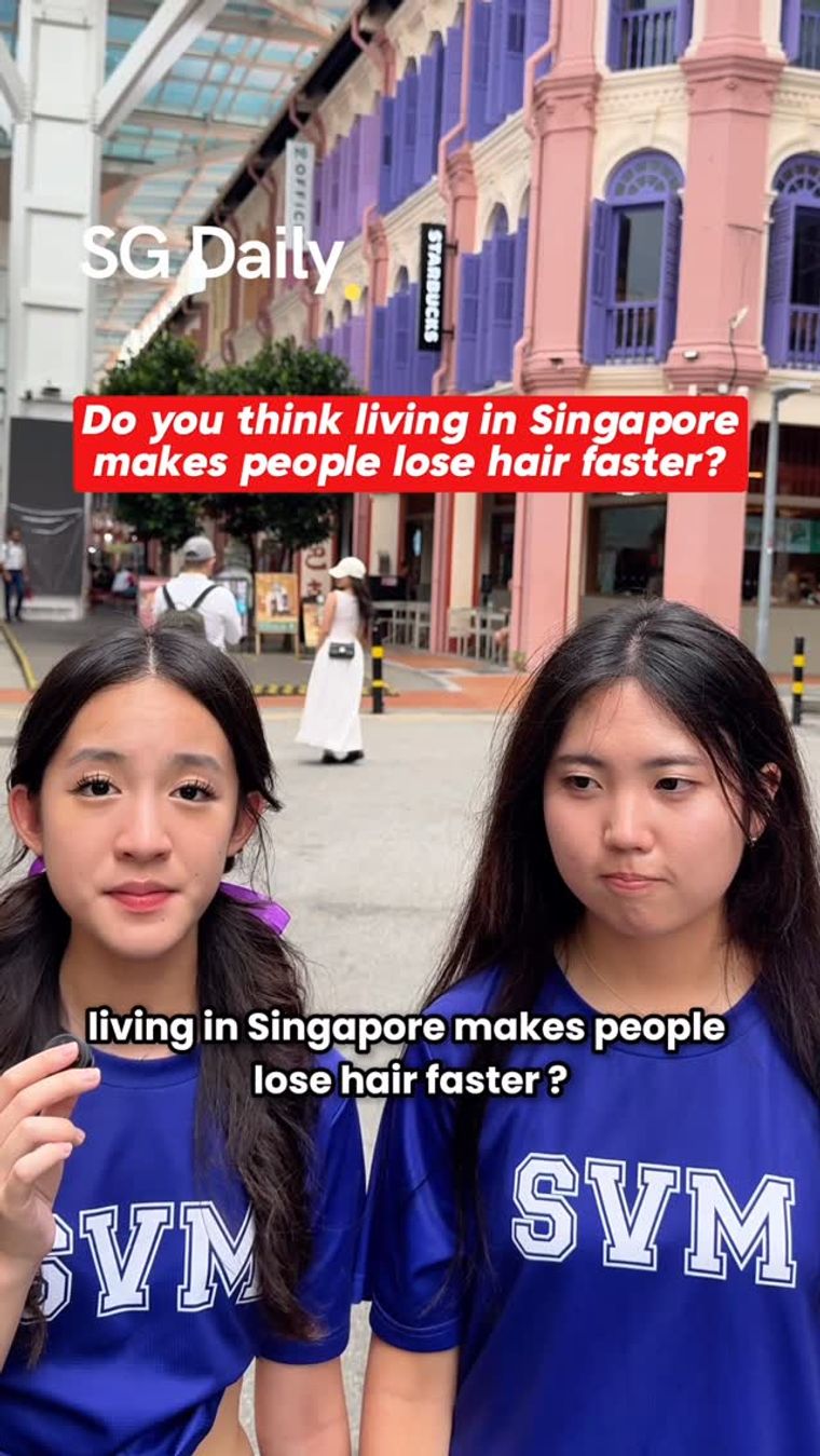 Does living in Singapore affect hair loss? A street interview asks