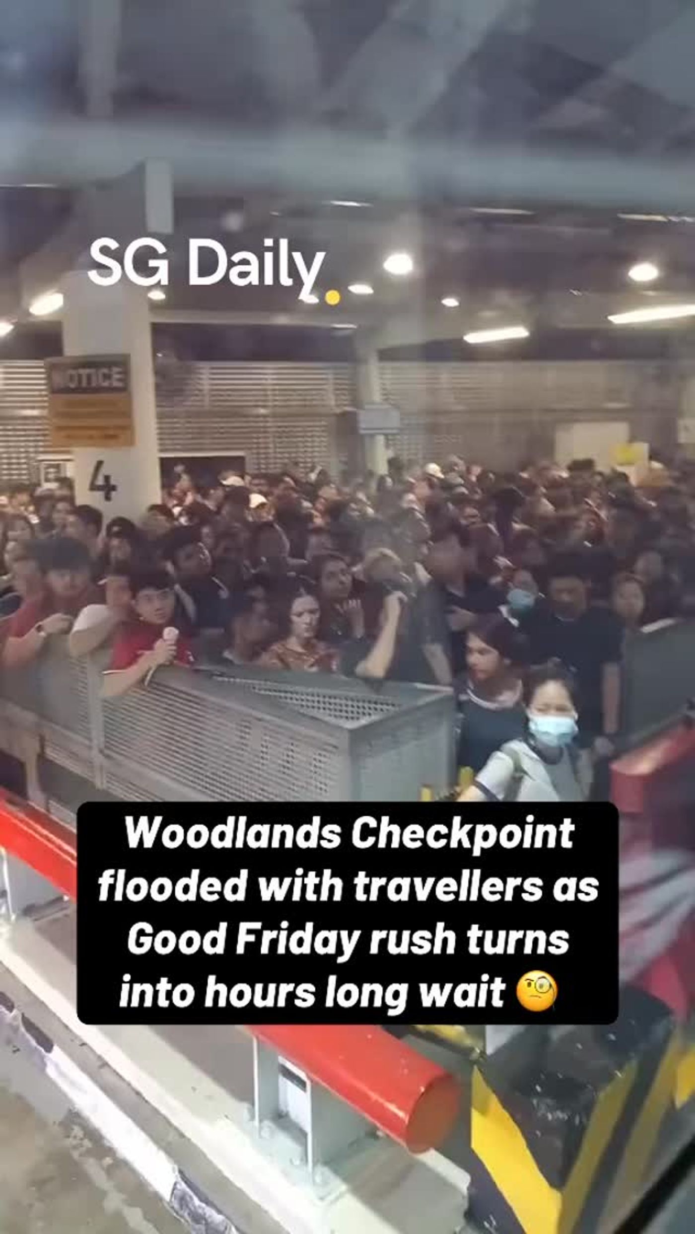 Good Friday and Qing Ming rush clogs Woodlands Checkpoint for hours