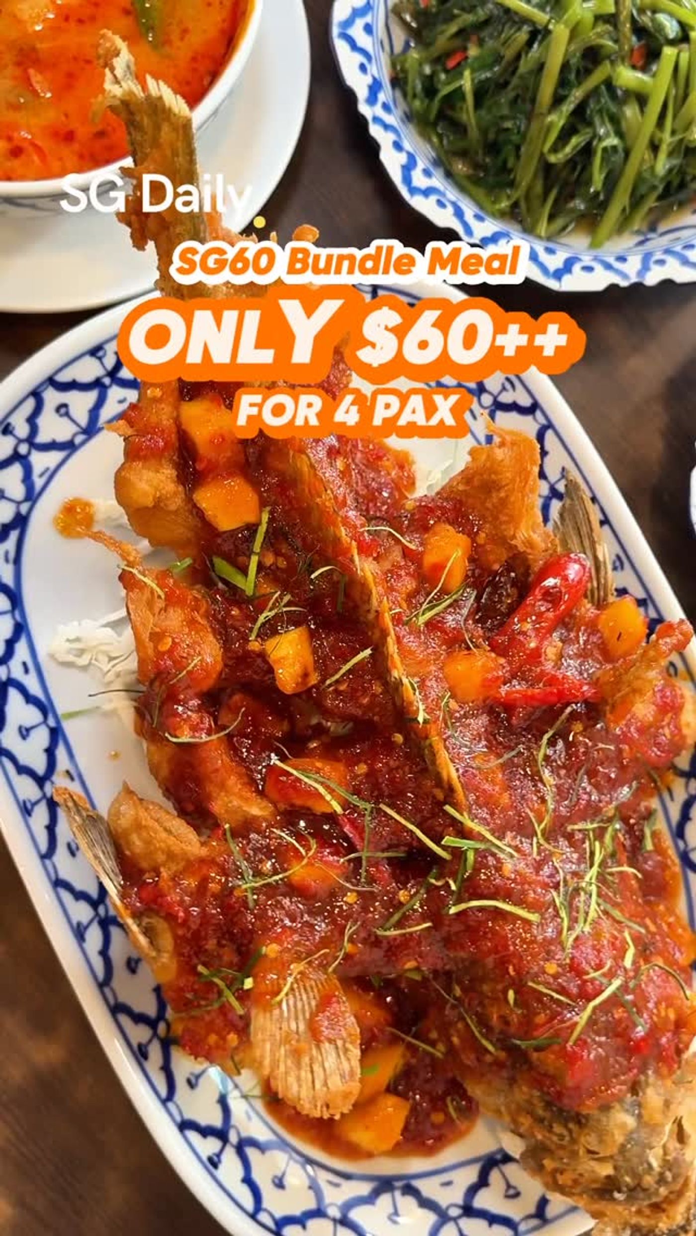 87 Just Thai’s $60++ SG60 meal for four
