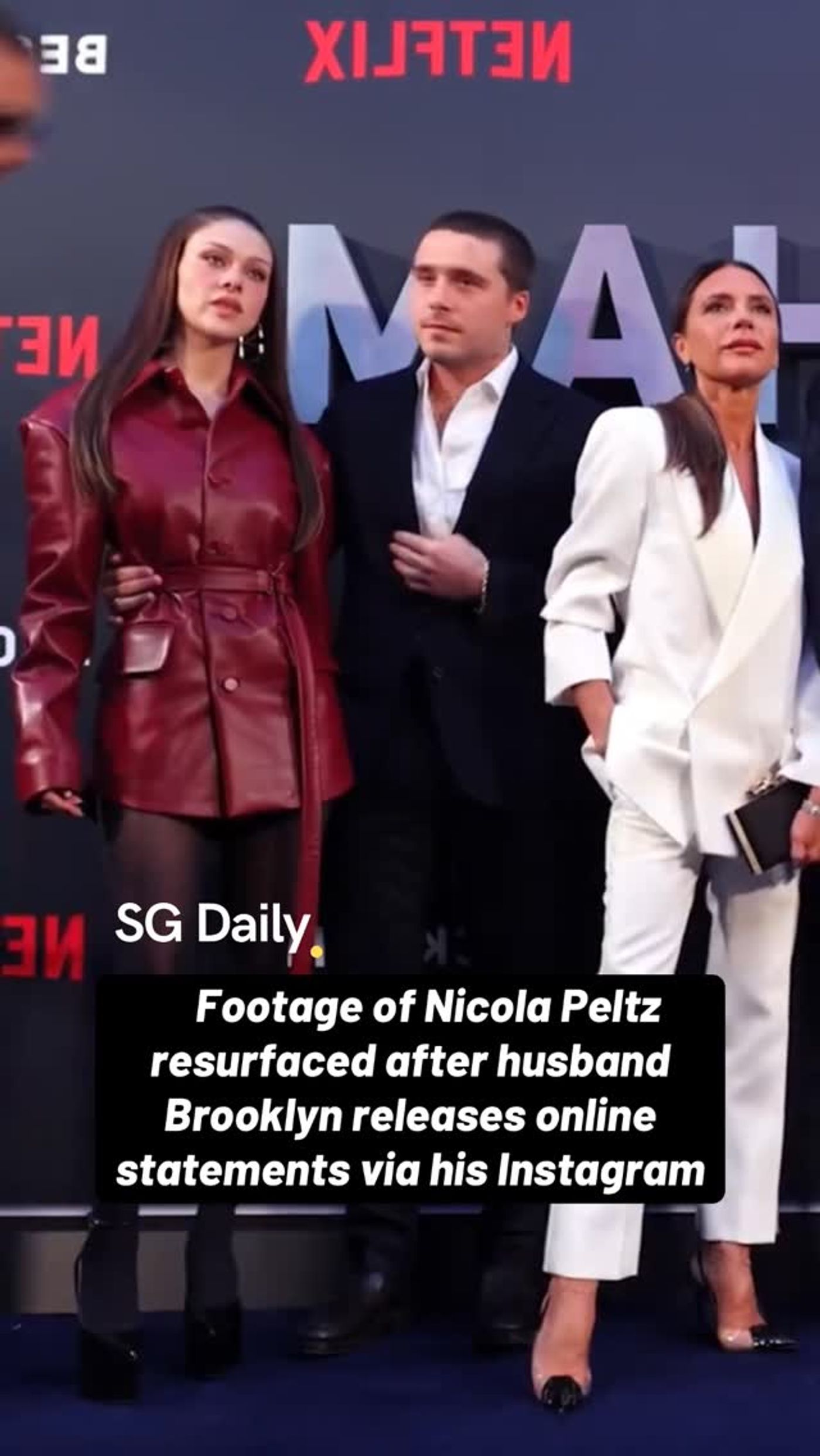 Footage of Nicola Peltz resurfaced after husband Brooklyn releases online statements via his Instagram