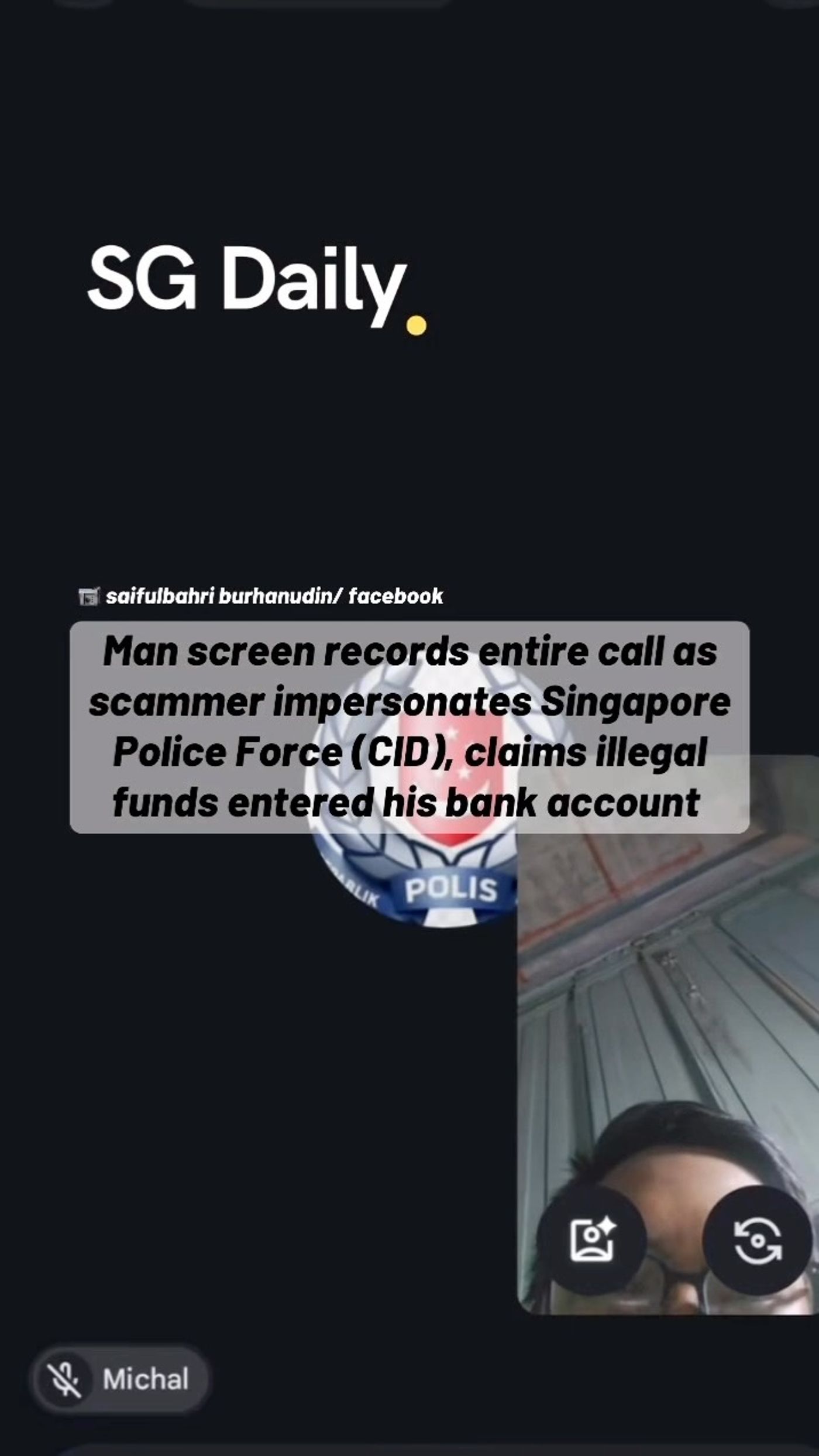 Man records scam call from caller claiming to be CID officer