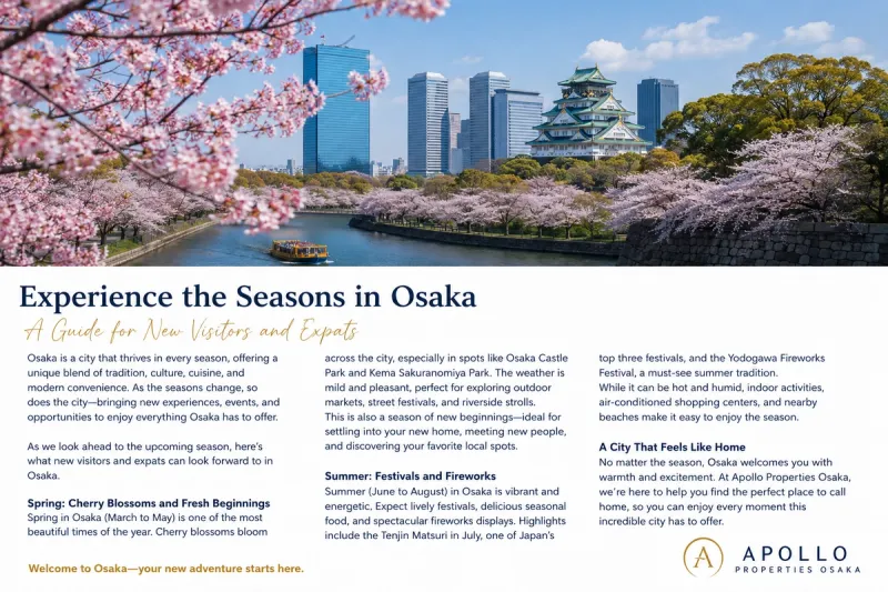 APOLLO PROPERTIES OSAKA FURNISHED RENTALS FOR EXPATS AND FOREIGNERS IN NAMBA OSAKA
