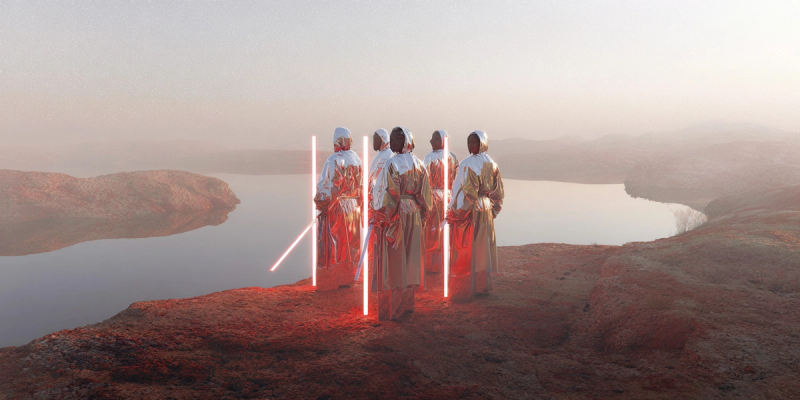 A small team focused on producing real work together, with visible outputs of their effort.