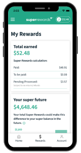 To be paid dashboard on the Super-Rewards mobile app