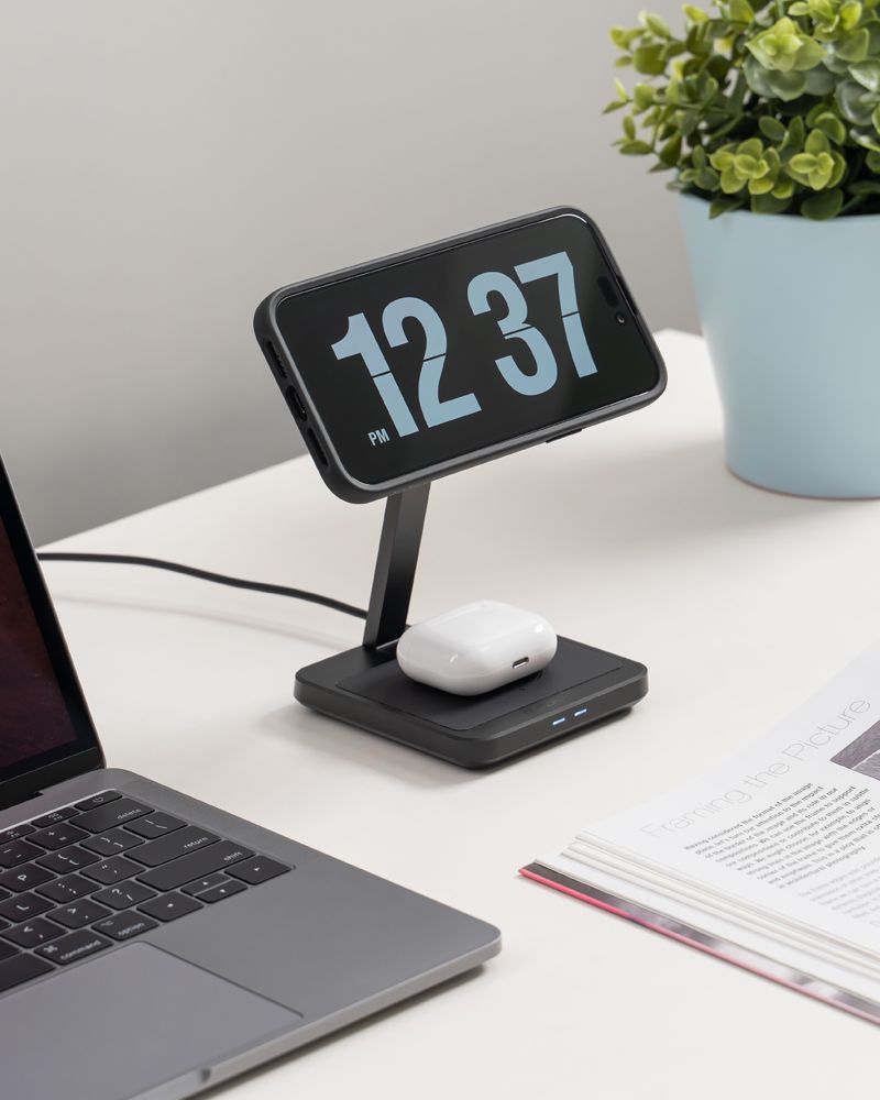 QuadLock Mag対応デュアルワイヤレスチャージャー デスク用 Home/Office - MAG Dual Desktop Wireless Charger - Quad Lock