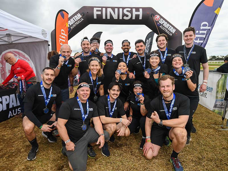 Quad Lock employees at a marathon event