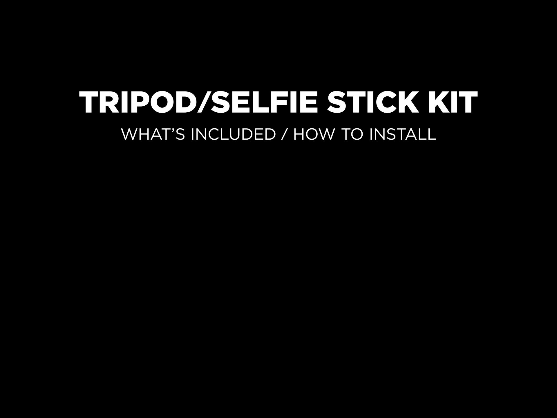 Tripod/Selfie Stick Kits - iPhone - Quad Lock® Asia - Official Store