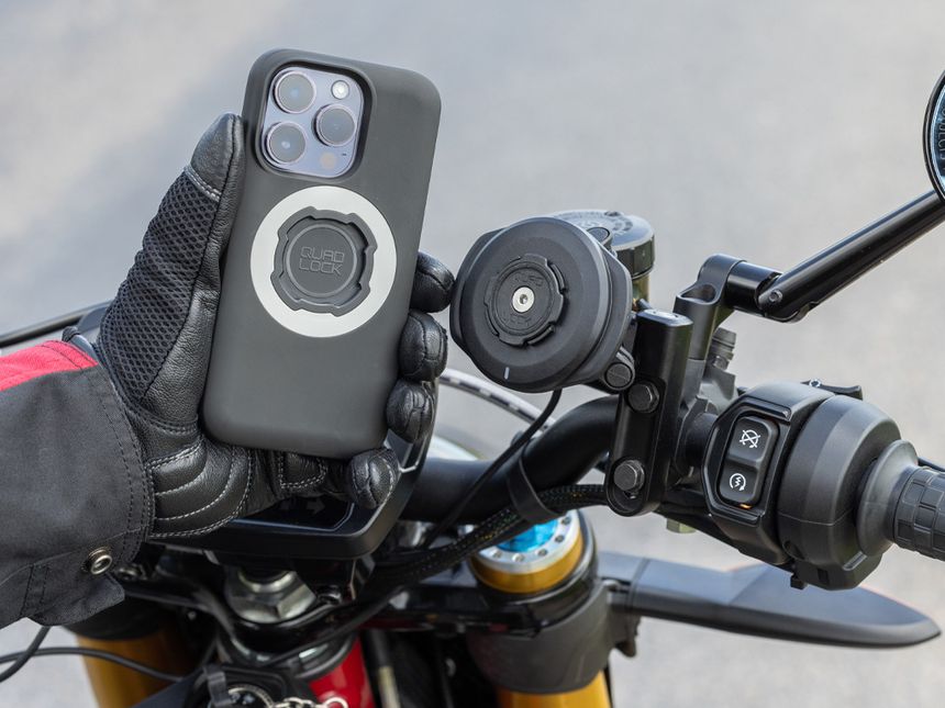 Handyhalterung Quad-Lock Bike Fahrrad Motorrad Roller Halter Handy Halterung  DE