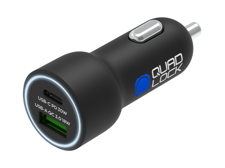 Charging - Dual USB 12V Car Charger - Quad Lock® Europe - Official Store
