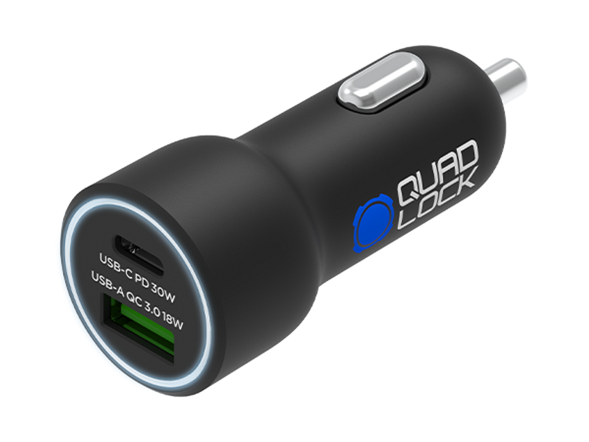 Quad Lock 360 Accessory Dual USB 12V Car Charger
