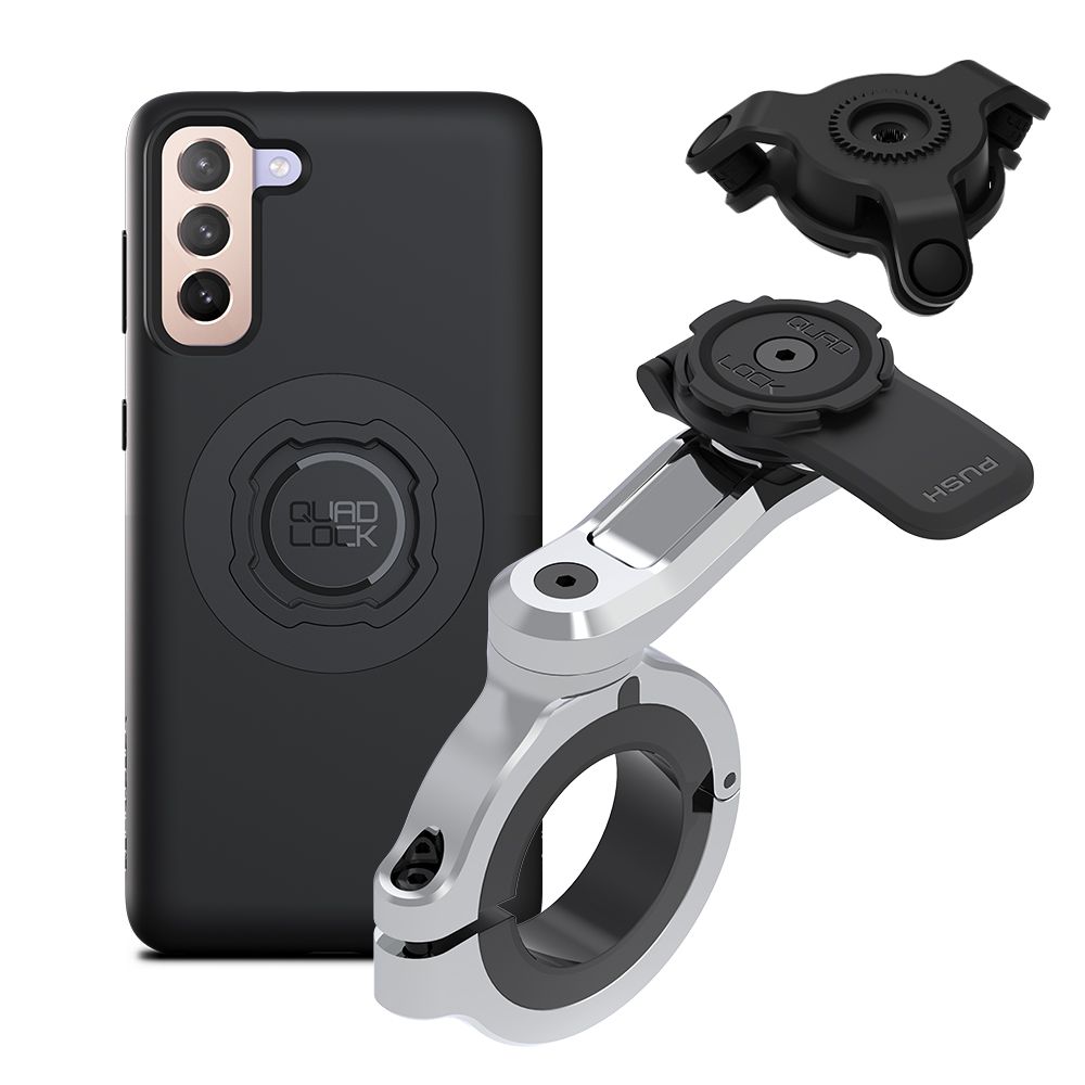 Quad Lock Moto Handlebar Mount PRO Chrome-Large + Vibration
