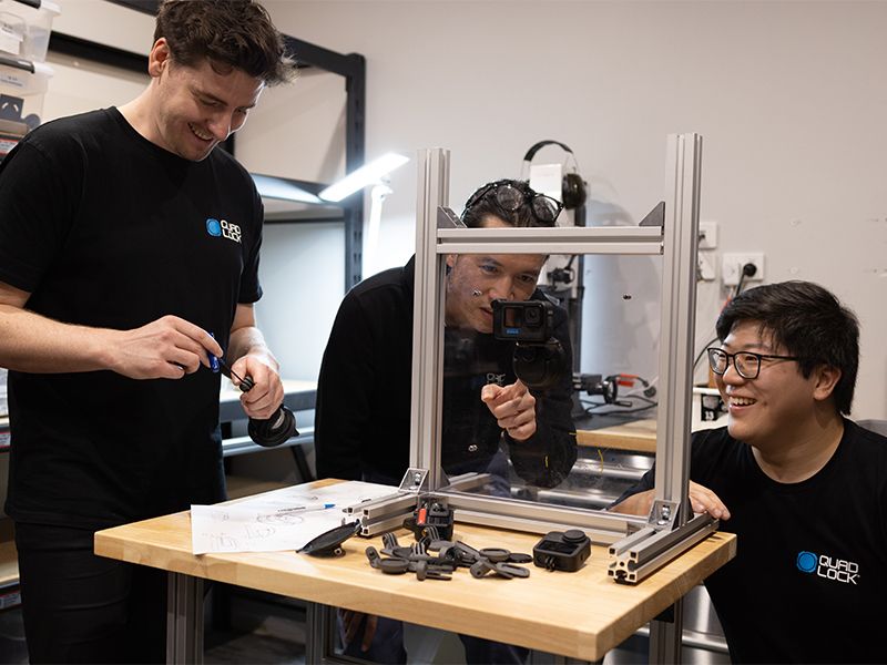 Quad Lock engineers at work