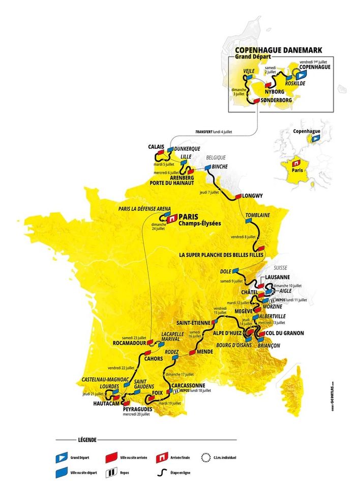 Affichezzz votre itinéraire pour le Tour de France 2022