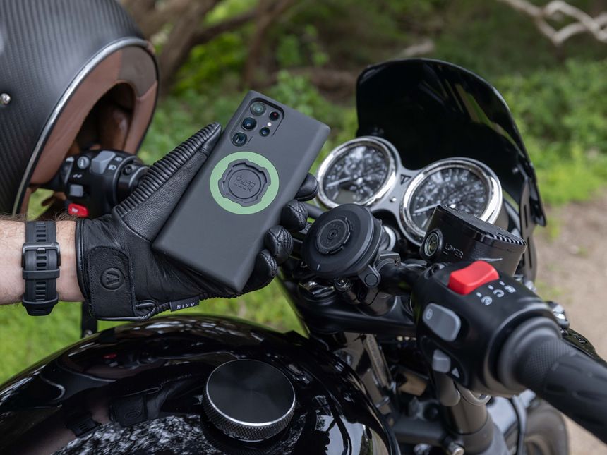 Support smartphone CliqR pour T de fourche Oxford moto : ,  support smartphone de moto
