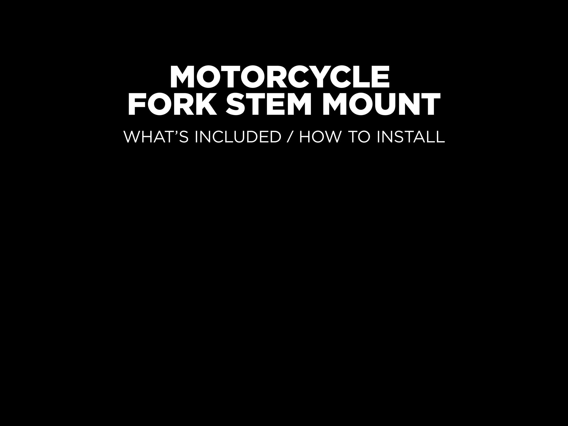 Motorcycle - Fork Stem Mount - Quad Lock® UK - Official Store