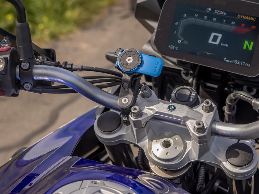  Quad Lock Handlebar Motorcycle Mount Kit for iPhone 14 Pro :  Automotive