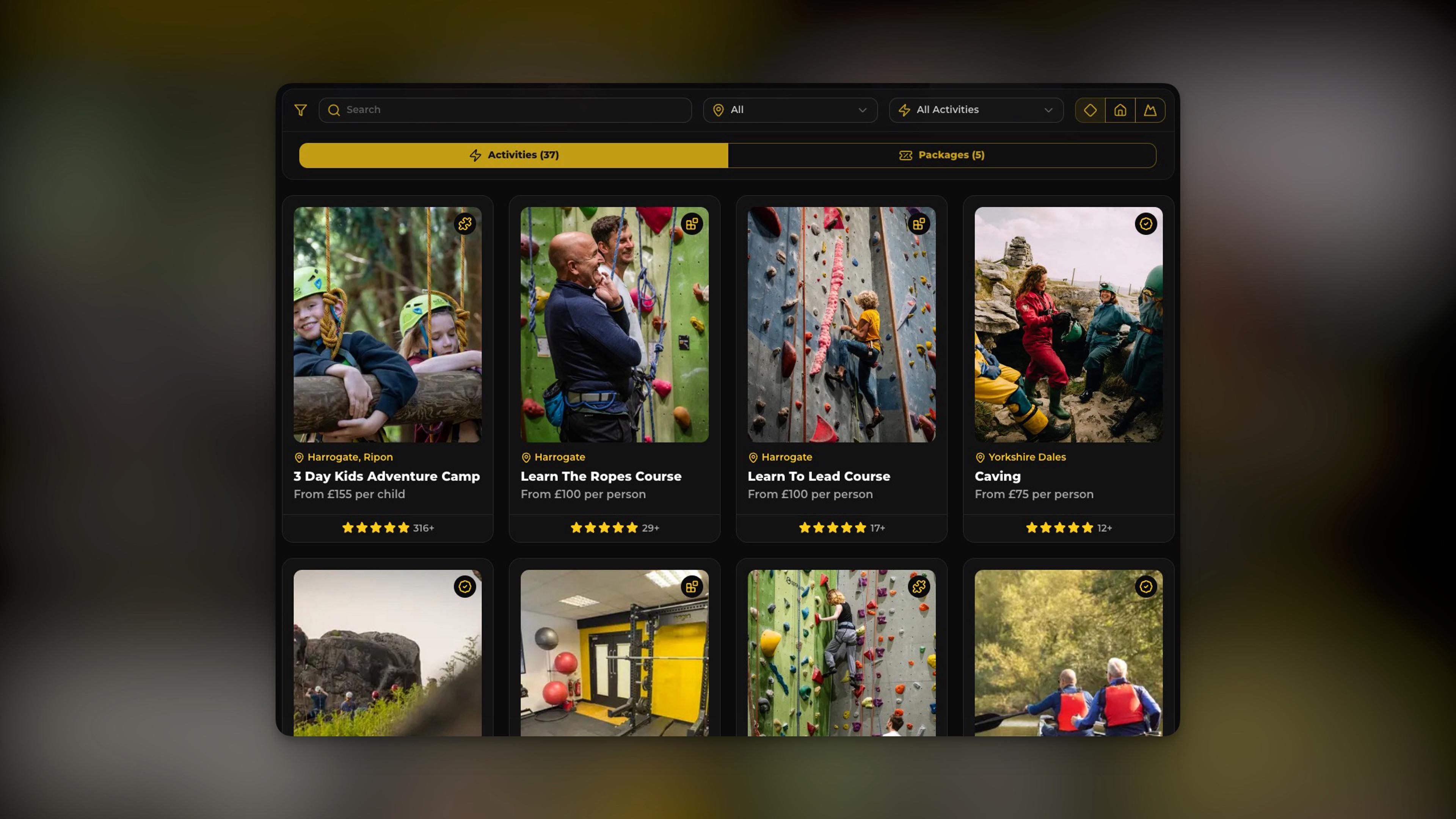 Live For Today's Activity Selector