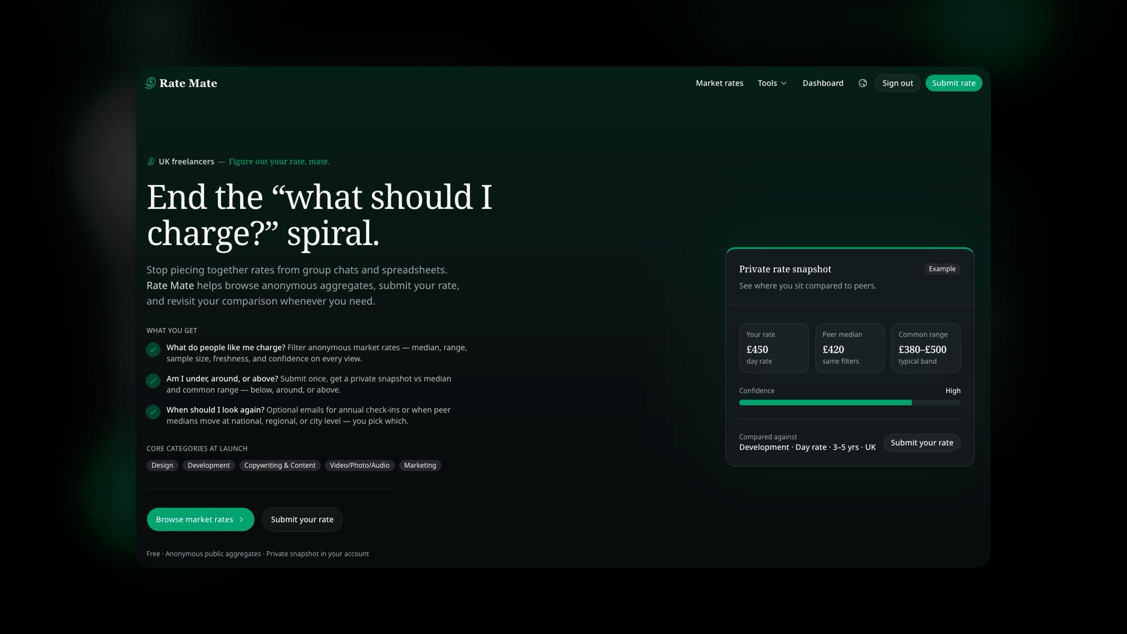 RateMate Dark Theme