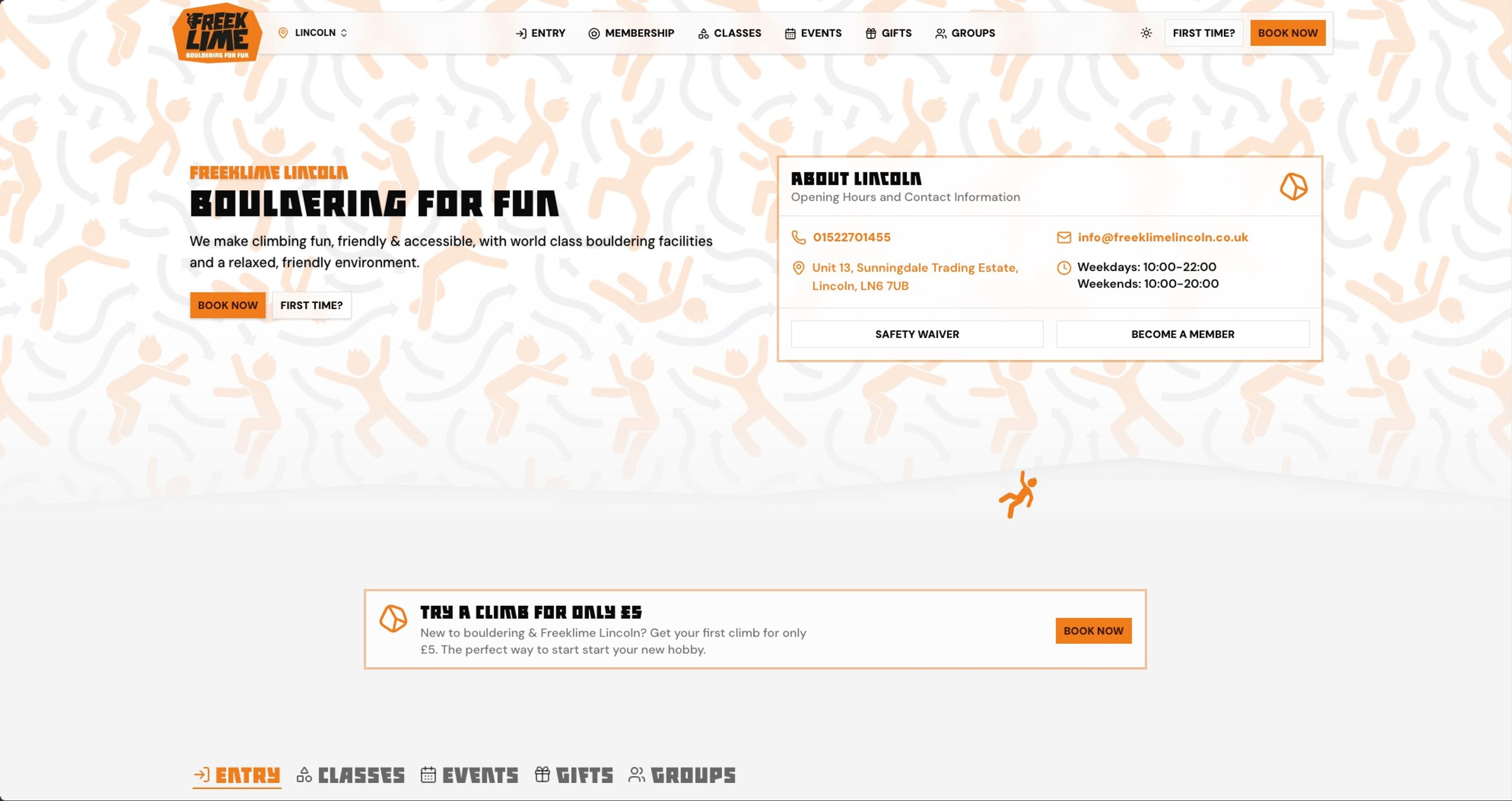 Freeklime Multi Venue Booking Site