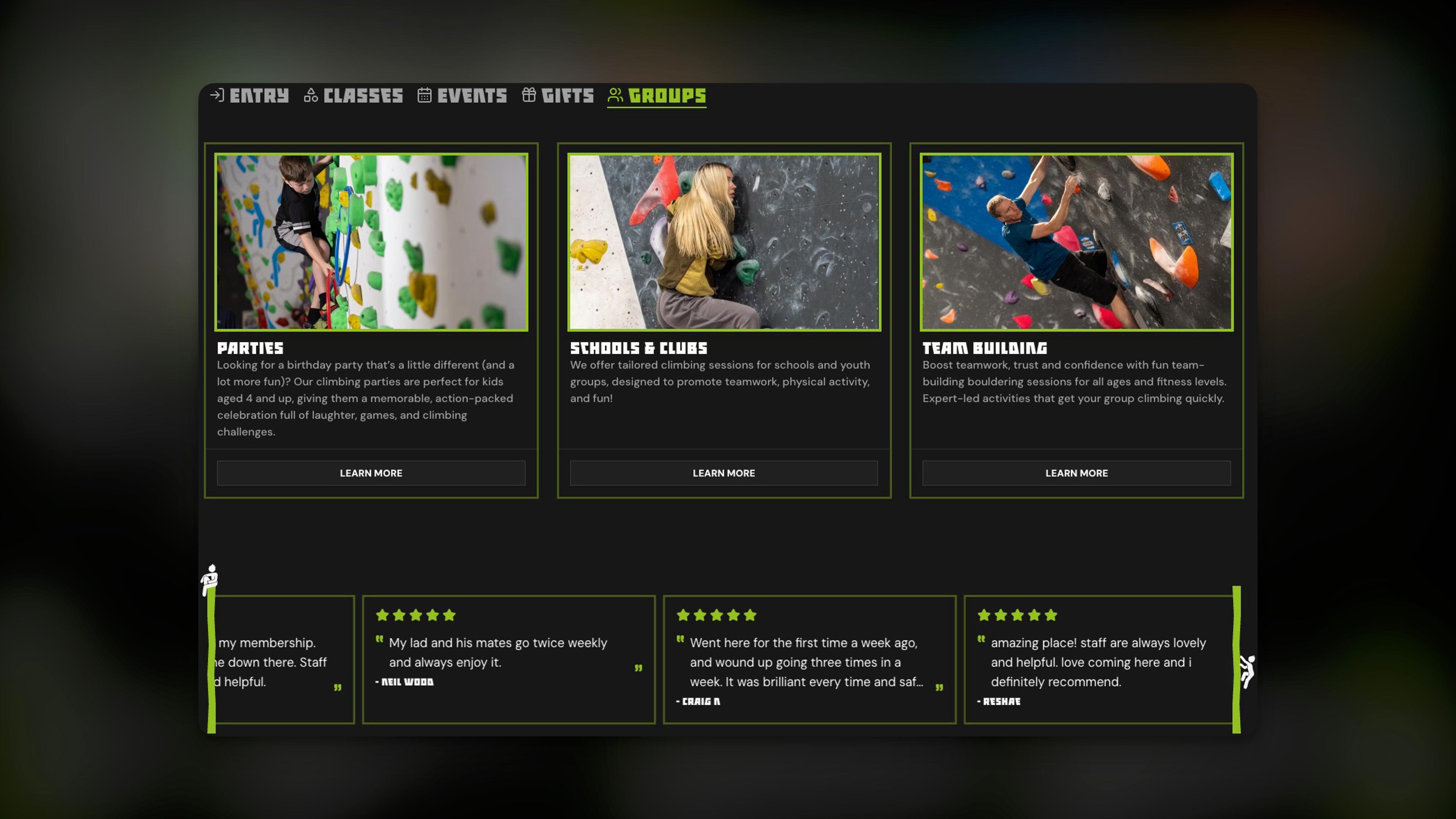 Freeklime Huddersfield's booking section