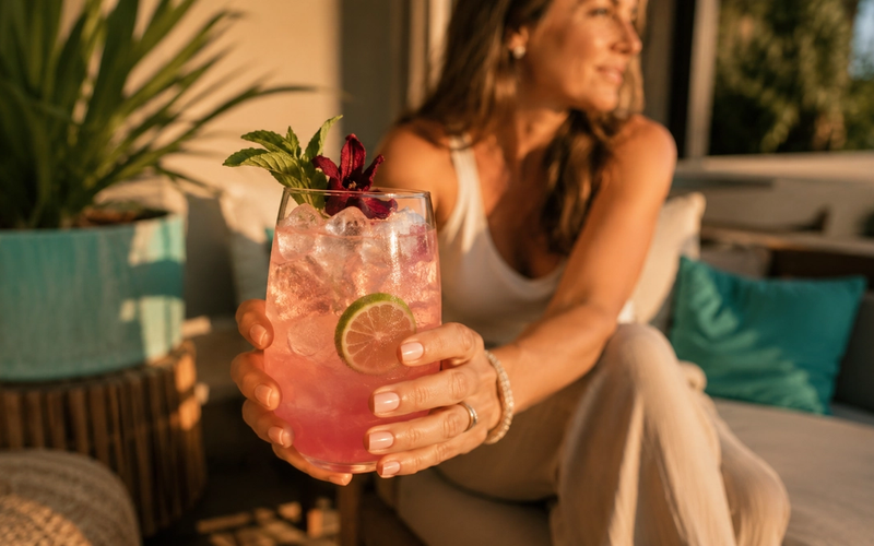 5 mocktails pour soutenir ton cortisol cet été (sans alcool, sans sucre ajouté)