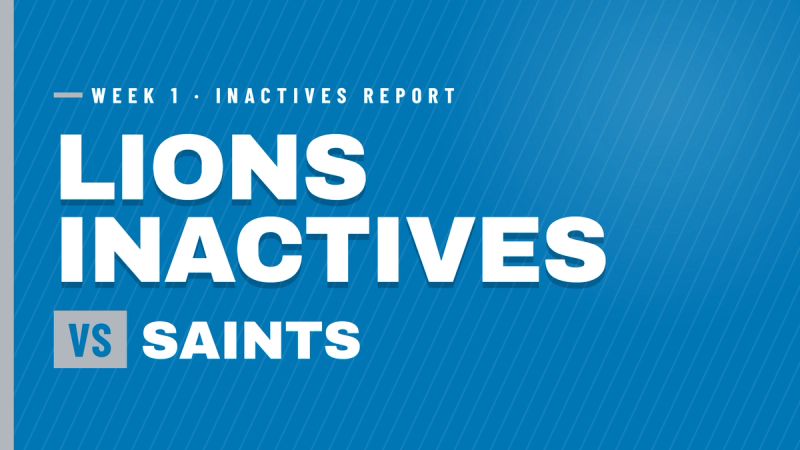 Lions Inactives: What Izien's Absence and the Stille Elevation Mean for Week 1