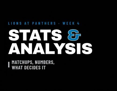 Lions @ Panthers Week 4 Preview