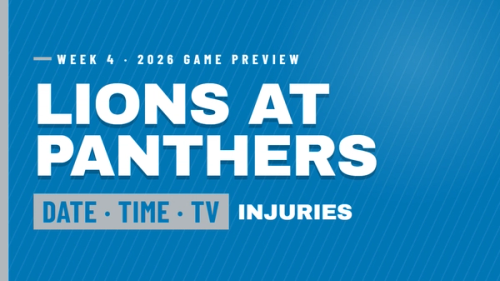 Lions vs Panthers Week 4 2026: Date, Time, TV, Injuries & Everything You Need to Know