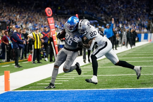 Lions take sole possession of 2nd seed in the NFC in win over hapless Raiders