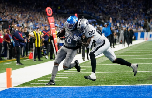 Lions take sole possession of 2nd seed in the NFC in win over hapless Raiders