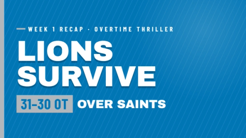 Instant Reaction: Lions Survive Overtime Scare, Beat Saints 31-30