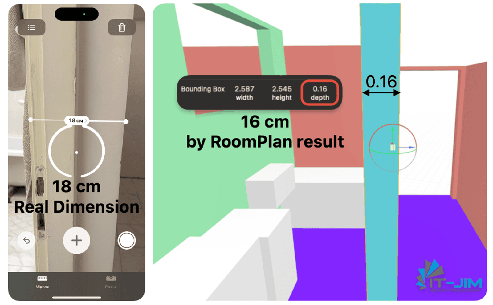 Incorrect Wall Thickness Representation by RoomPlan