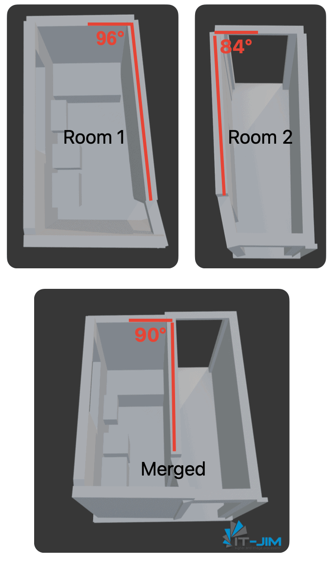Automatic Wall Angle Alignment with Apple RoomPlan