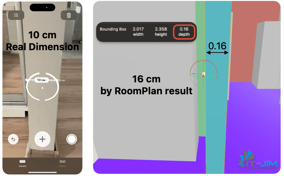 Incorrect Wall Thickness Representation by Apple RoomPlan Framework