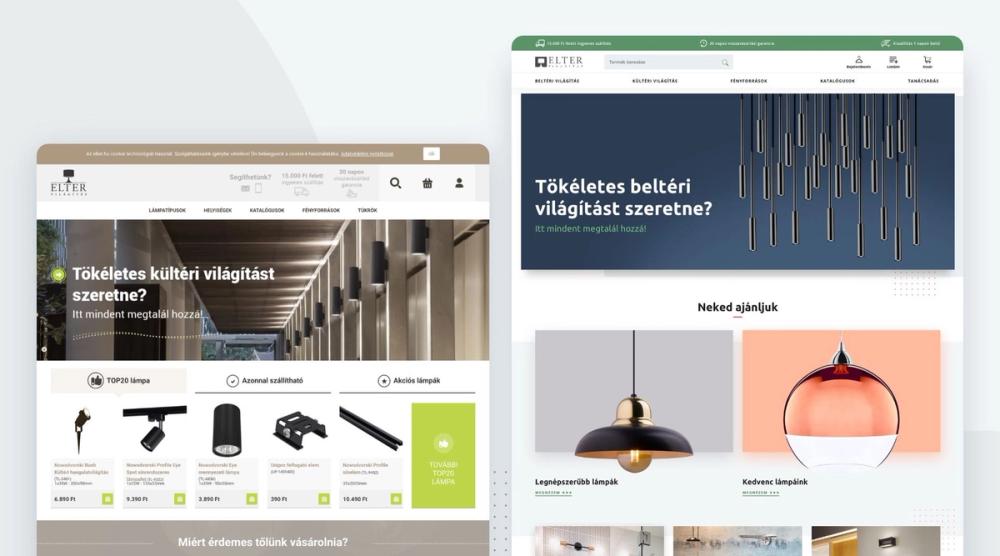 Elter webáruház design 2