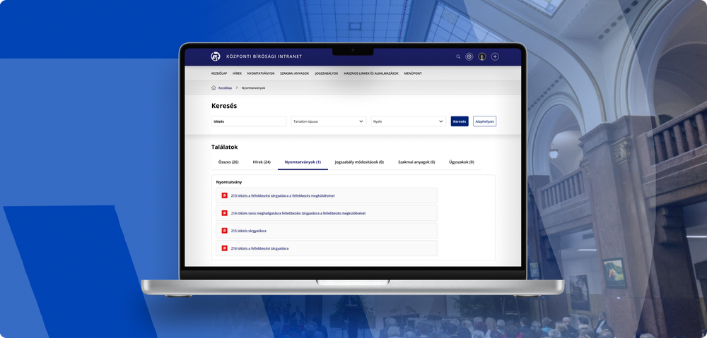 KPIntra Keresőoldal