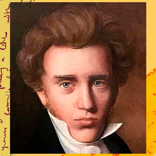 Retrato del filósofo danés Soren Kierkegaard.