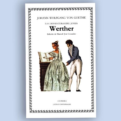 La portada del libro "Las desventuras del joven Werther" de Johann Wolfgang von Goethe.