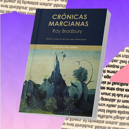 La portada del libro "Crónicas Marcianas" de Ray Bradbury.