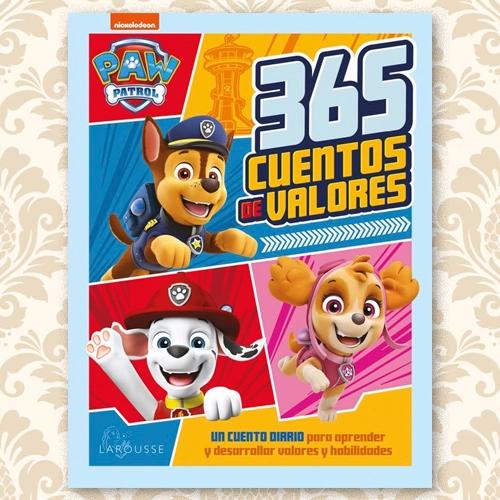 La portada del libro de Paw Patrol "365 cuentos de valores".