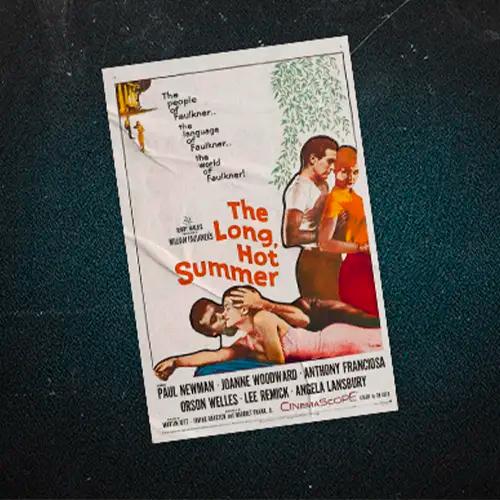 Cartel de la película El largo y cálido verano.