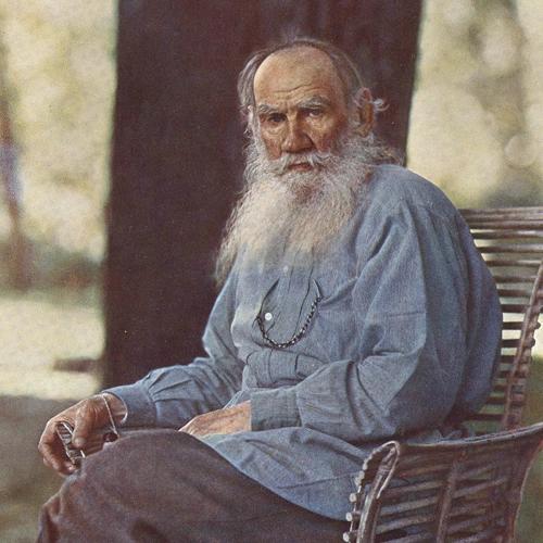 Retrato del escritor ruso Lev Tolstoi.