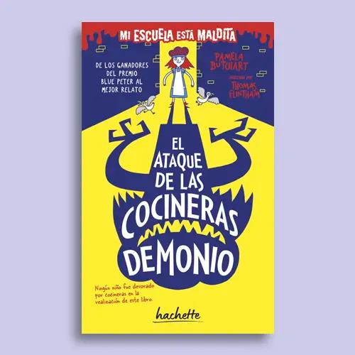La portada del libro "El ataque de las cocineras demonio"