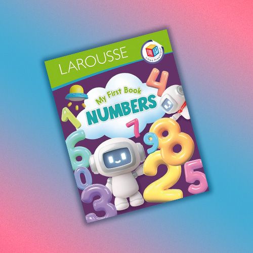 La portada de un libro infantil de Larousse titulado "My First Book NUMBERS".