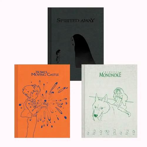 Tres portadas de libretas del Studio Ghibli.