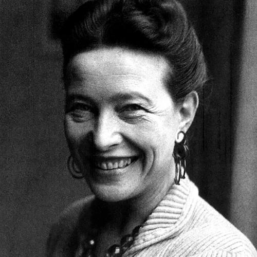 Fotografía de la escritora francesa Simone de Beauvoir.