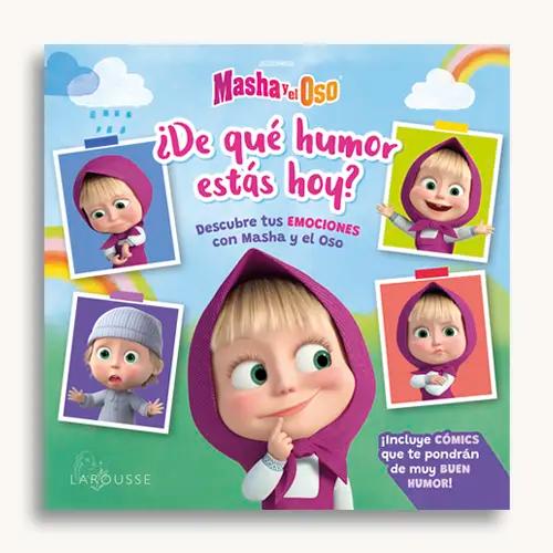 La portada de un libro de "Masha y el Oso" titulado "¿De qué humor estás hoy?"