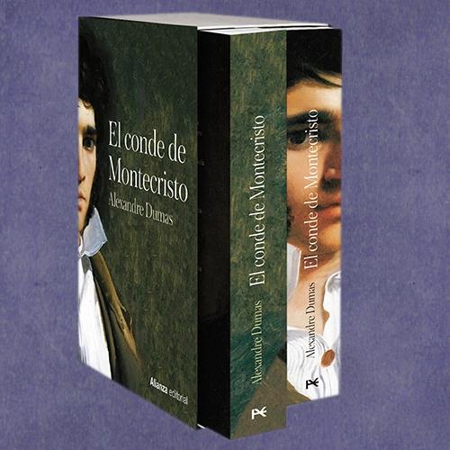 Edición en dos volúmenes de "El conde de Montecristo" de Alexandre Dumas.