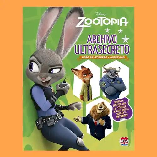 La portada de un libro de Disney Zootopia con la conejita Judy Hopps y otros personajes.